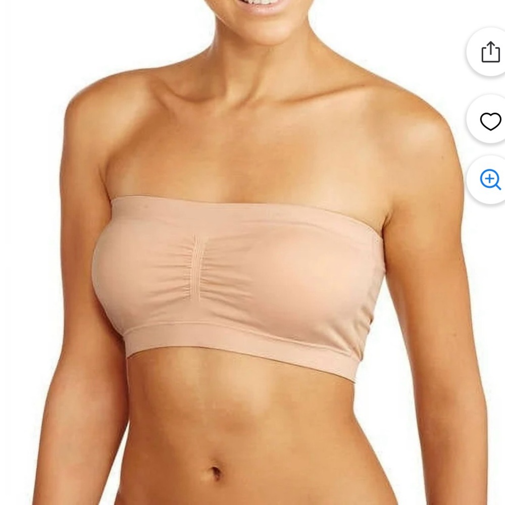 No Boundaries Tan Seamless Bandeau Size S